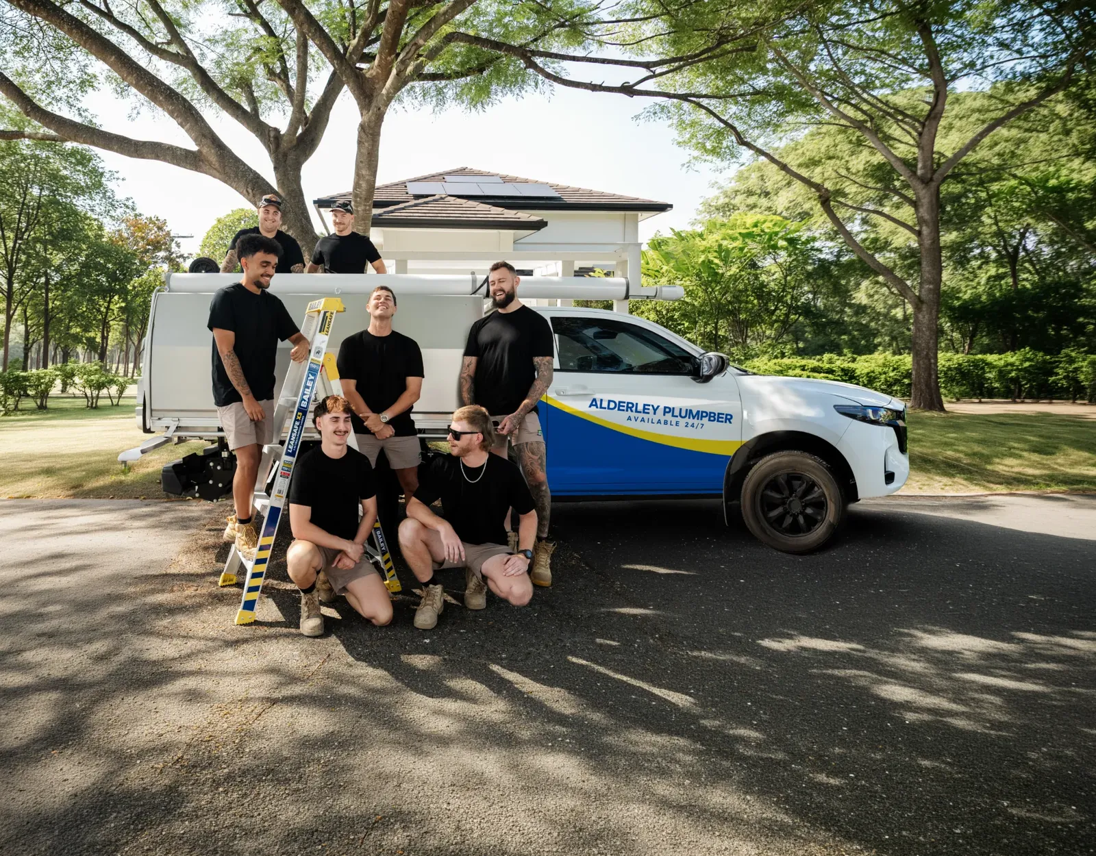 Alderley Plumber ute and team